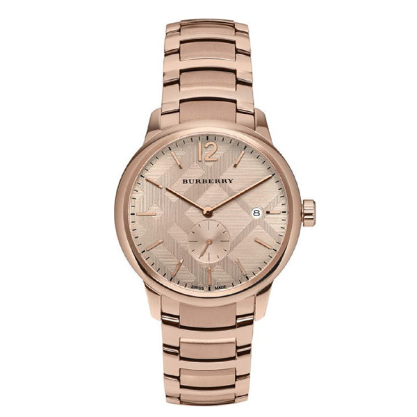 Burberry Women’s Swiss Made Quartz Stainless Steel Rose Gold Dial Women's Watch BU10116 - The Watches Men & CO