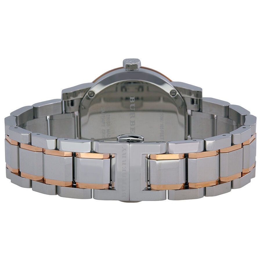 Burberry Two Tone Rose Gold Stainless Steel Bracelet Ladies Watch BU9105 - BigDaddy Watches #3