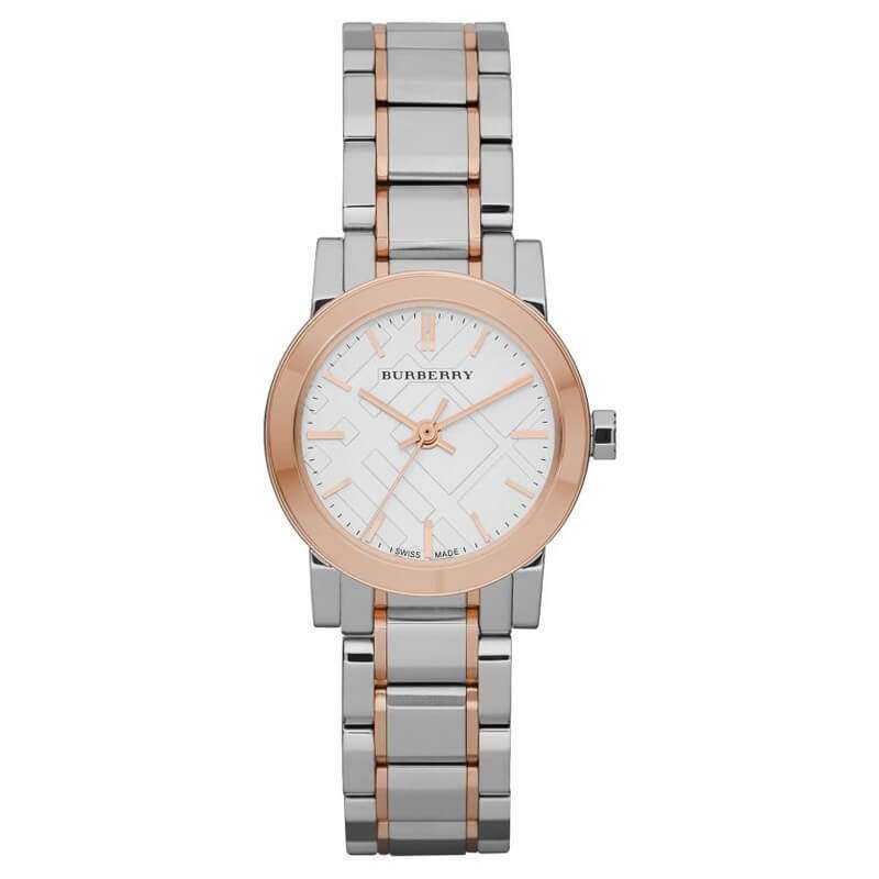 Burberry Women’s Swiss Made Stainless Steel Silver Dial 26mm Watch BU9205 Women's Watch BU9205 - The Watches Men & Co