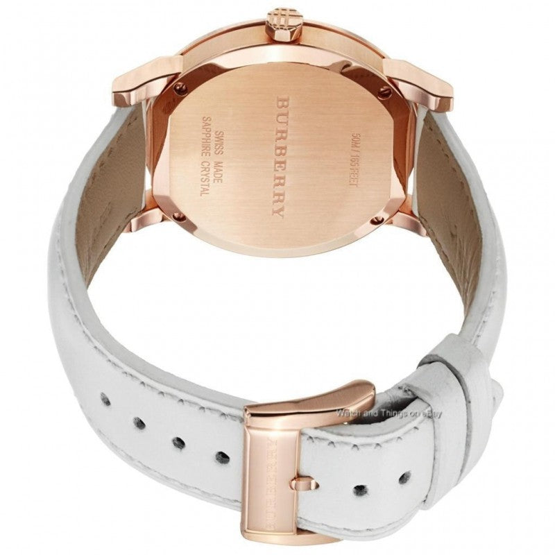 Burberry Unisex Large Check White Leather Unisex Watch BU9012 - Dawson Watches #3