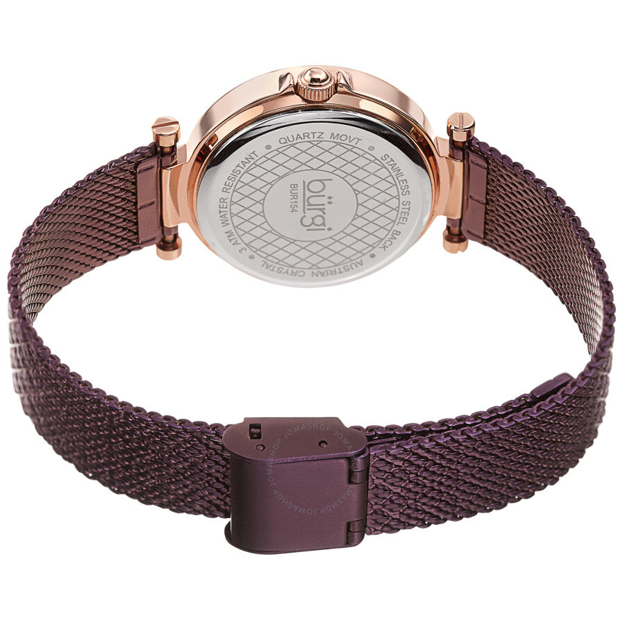 Burgi Argyle Style Purple Dial Ladies Watch BUR263PU - Dawson Watches #4