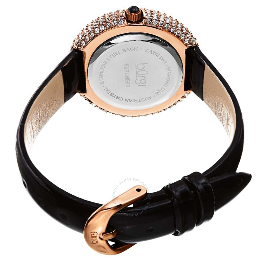 Burgi Swirl Crystal Black Dial Ladies Watch BUR209BKR - Dawson Watches #4