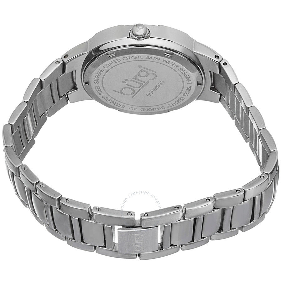 Burgi Blue Mother of Pearl Diamond Dial Ladies Watch BUR093BU - The Watches Men & Co #3