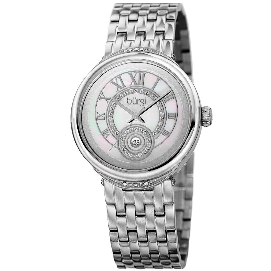 Burgi BUR164SS Mother of Pearl Dial Ladies Watch BUR164SS - Dawson Watches