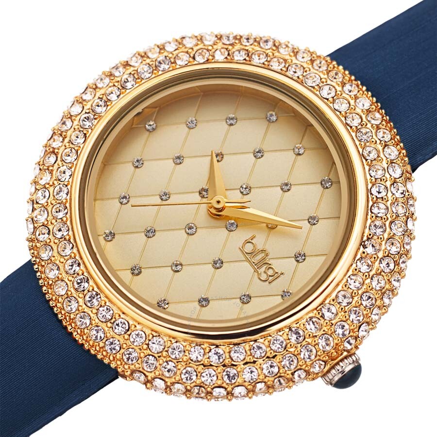 Burgi Ladies Argyle Dial Swarovski Crystal Glamor Strap Watch - Dawson Watches #2