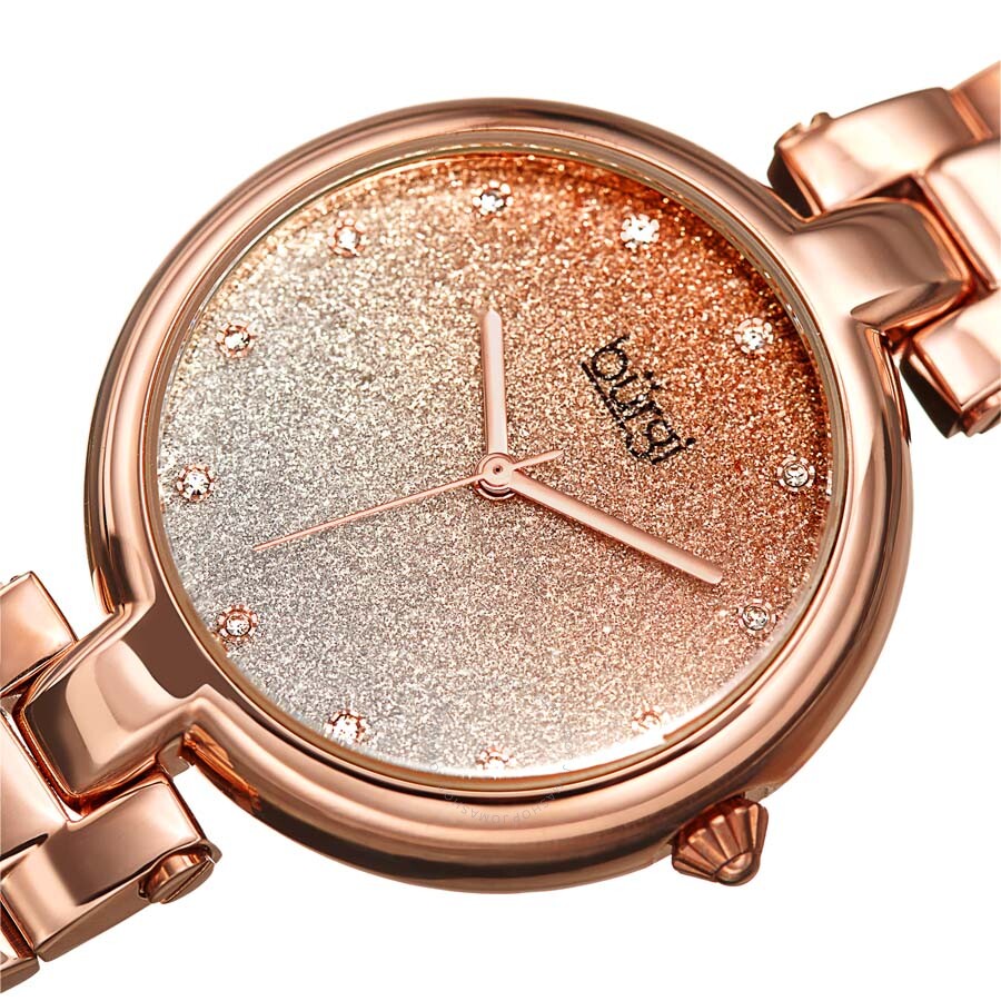 Burgi Rose Glitter Ombre Swarovski Crystal Dial Ladies Watch BUR226RG - Dawson Watches #2
