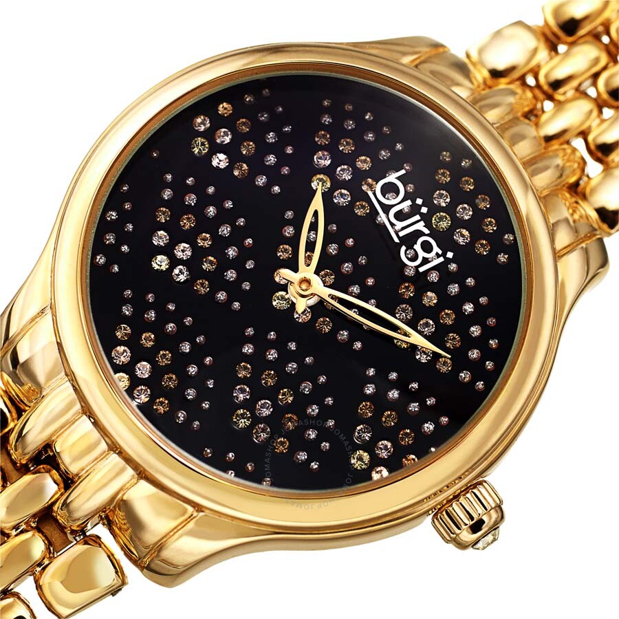 Burgi Pebble Style Quartz Black Dial Ladies Watch BUR205YGB - Dawson Watches #2