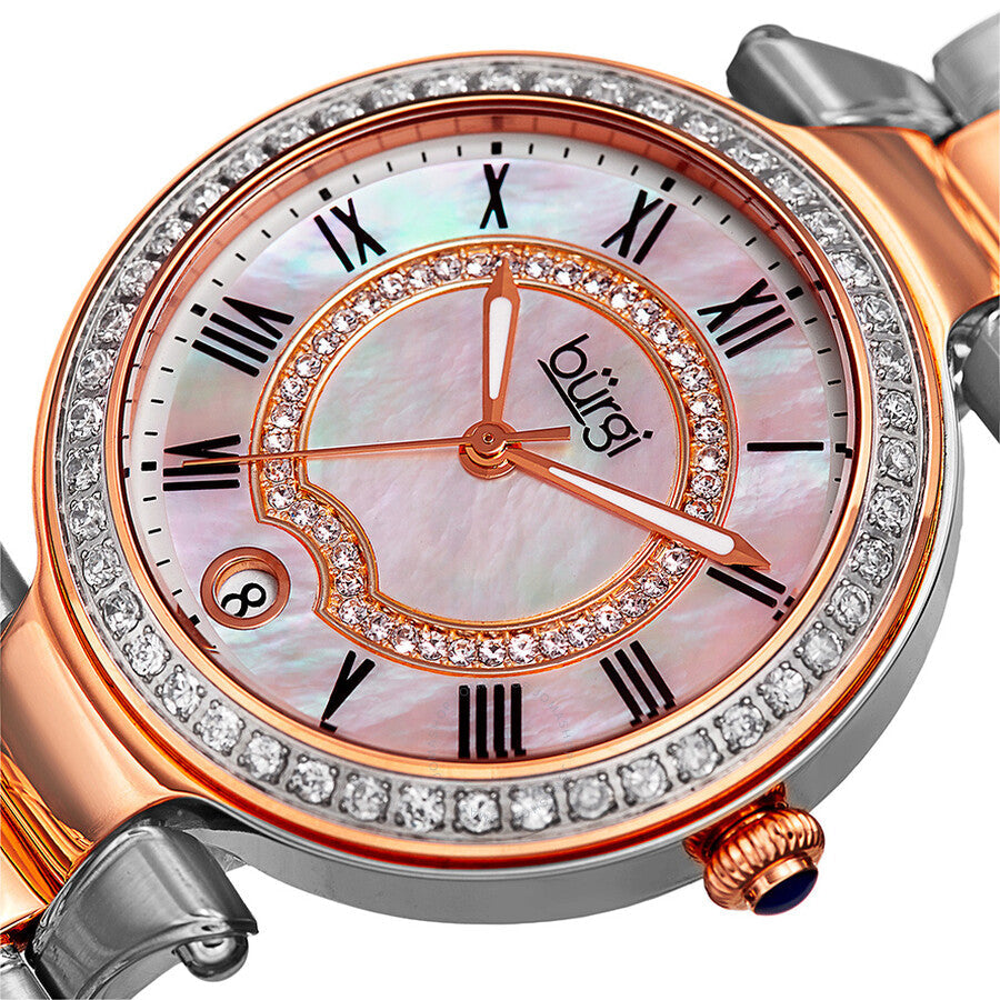 Burgi Mother of Pearl Dial Two-tone Ladies Watch BUR165TTR - Dawson Watches #2