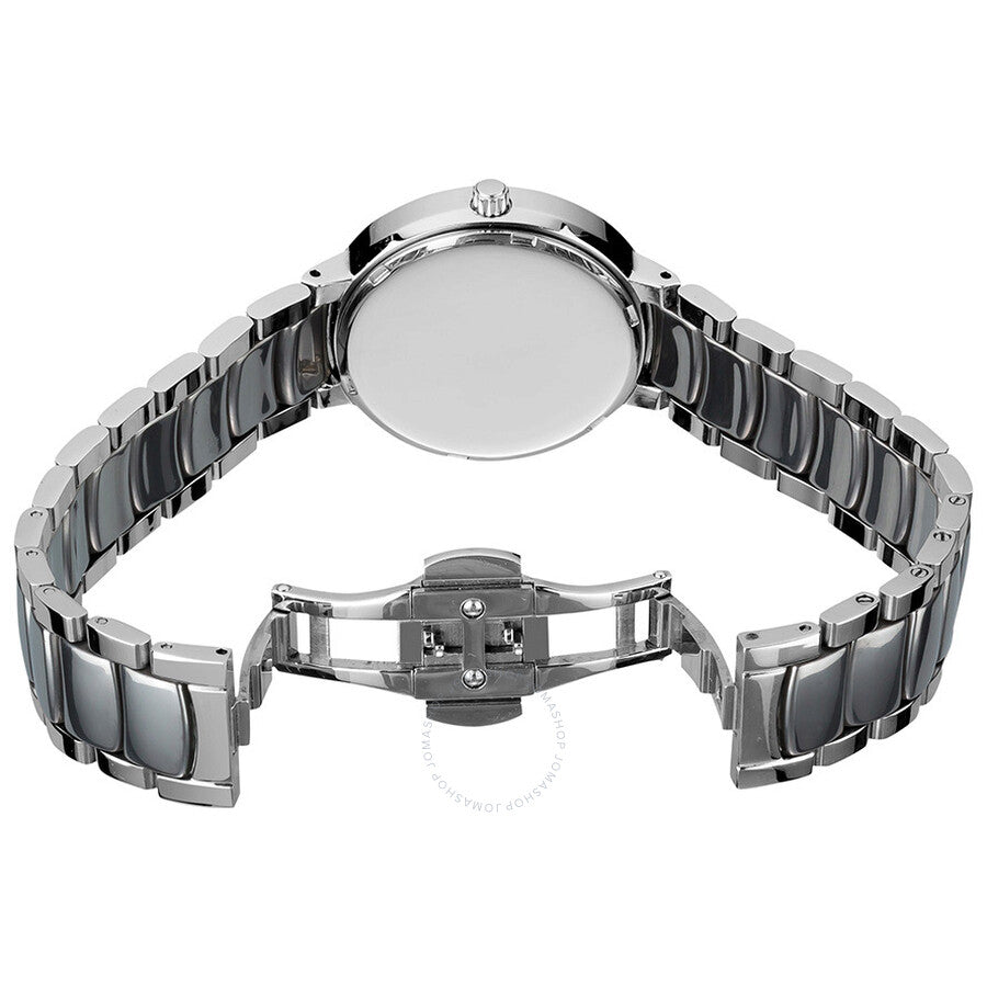 Burgi Mother of Pearl Dial Silver-tone Ceramic and Stainless Steel Ladies Watch BUR072SL - Dawson Watches #3