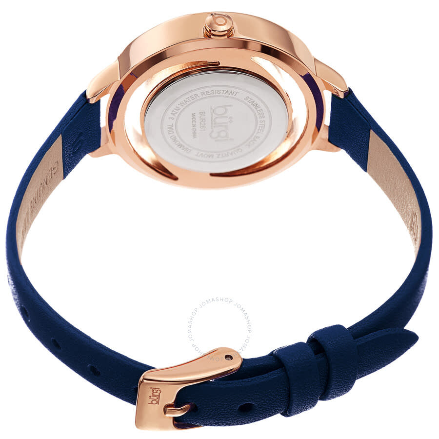 Burgi Quartz Diamond Blue Dial Ladies Watch BUR261BU - Dawson Watches #4