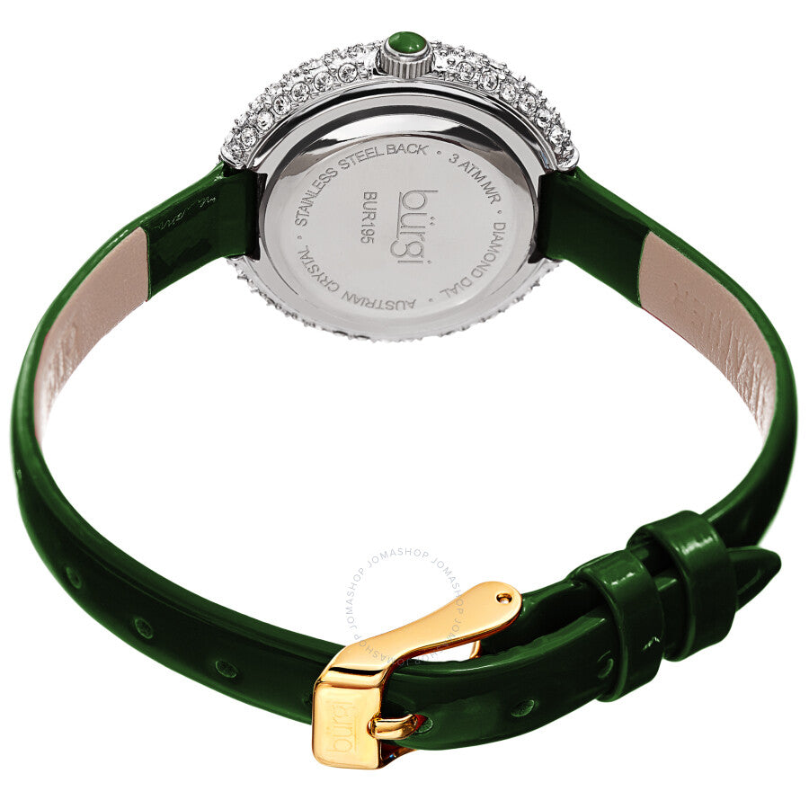 Burgi Quartz Diamond Green Dial Ladies Watch BUR195GN - Dawson Watches #4