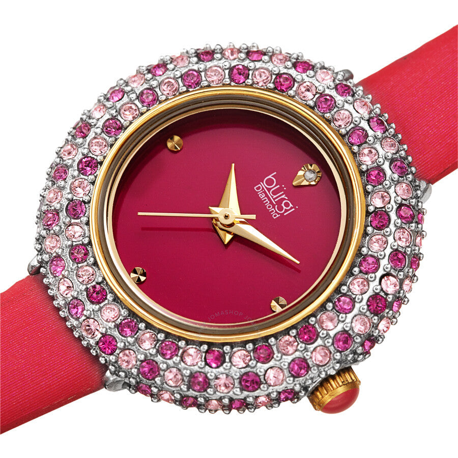 Burgi Quartz Diamond Pink Dial Ladies Watch BUR240PK - Dawson Watches #2