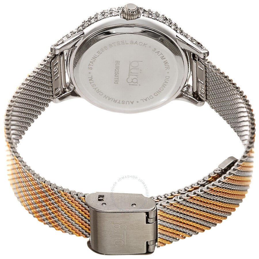 Burgi Quartz Diamond Silver Dial Ladies Watch BUR250TRI - Dawson Watches #4