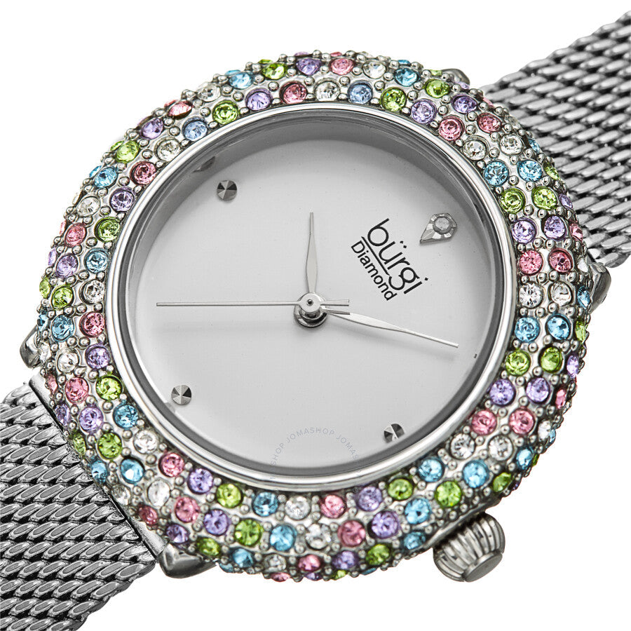 Burgi Quartz Diamond Silver Dial Ladies Watch BUR258SS - Dawson Watches #2