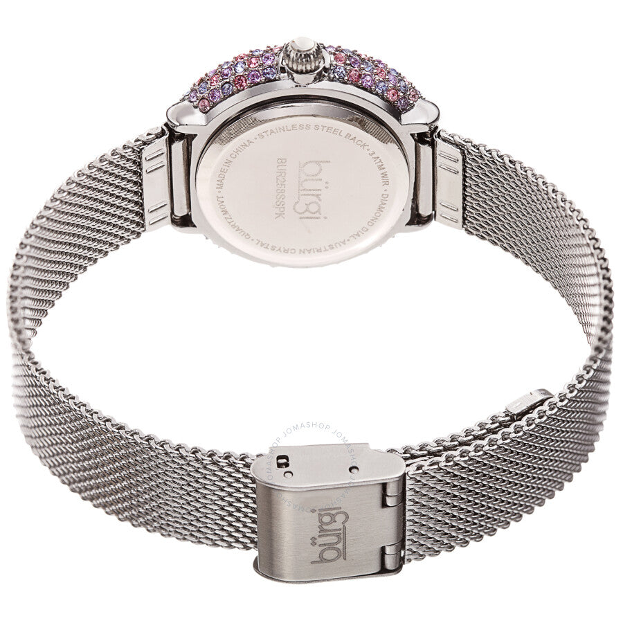 Burgi Quartz Diamond Silver Dial Ladies Watch BUR258SSPK - Dawson Watches #4