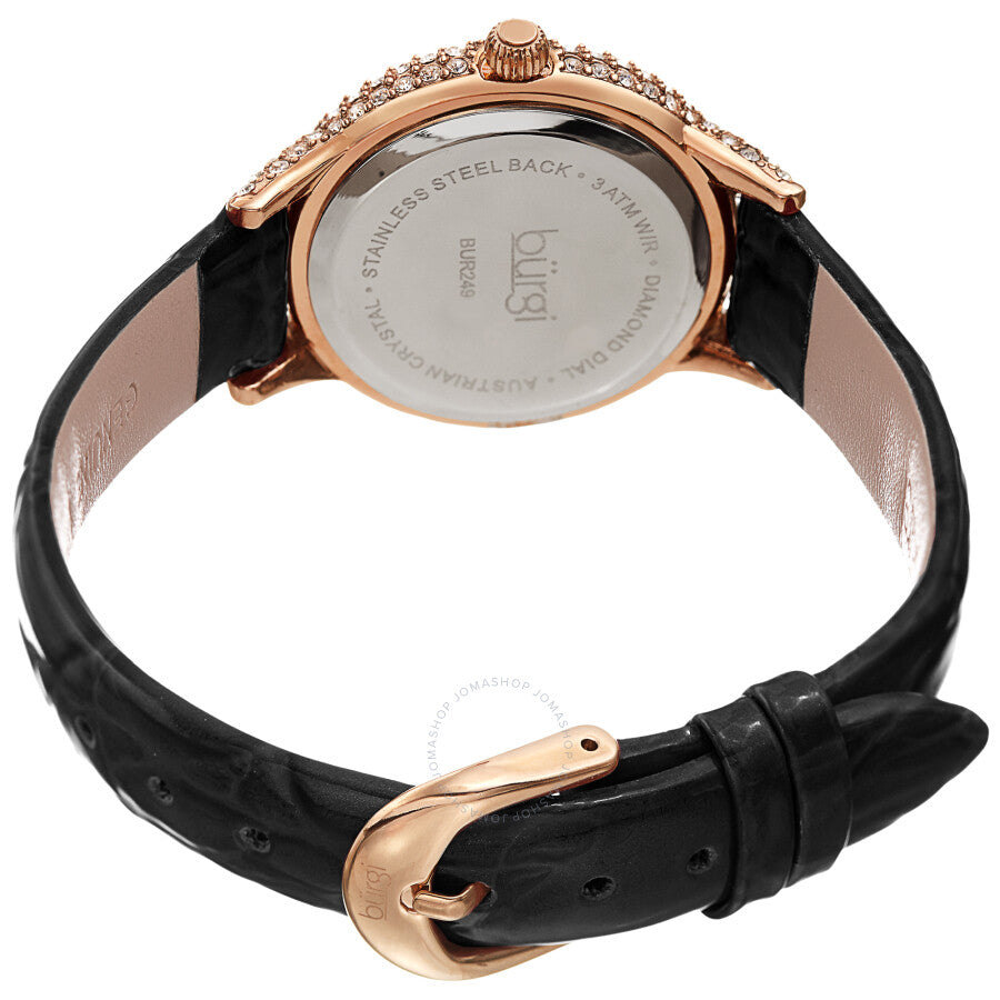 Burgi Quartz Diamond White Dial Ladies Watch BUR249BK - Dawson Watches #4