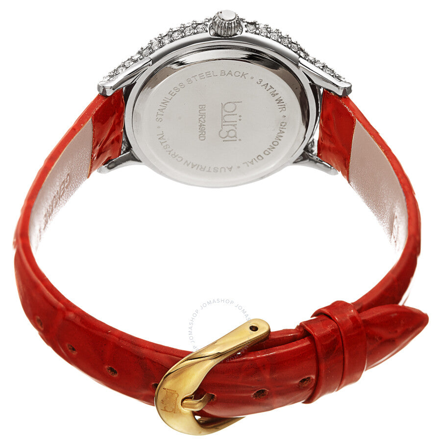 Burgi Quartz Diamond White Dial Ladies Watch BUR249RD - Dawson Watches #4
