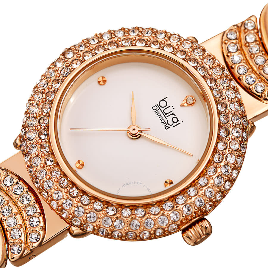 Burgi Quartz Diamond White Dial Ladies Watch BUR266RG - Dawson Watches #2