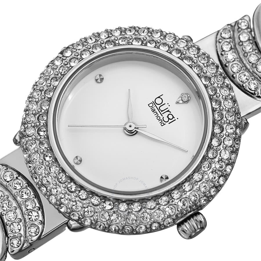 Burgi Quartz Diamond White Dial Ladies Watch BUR266SS - Dawson Watches #2