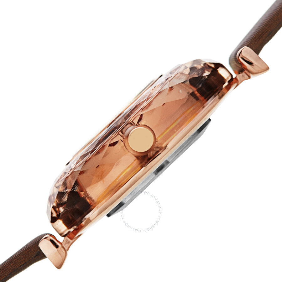 Burgi Quartz Faceted Crystal Bezel Diamond Dial Ladies Watch BUR252BR - Dawson Watches #3