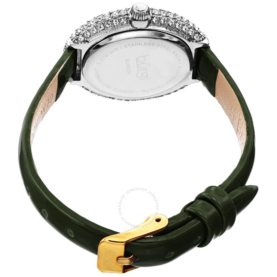 Burgi Quartz Green Dial Green Leather Ladies Watch BUR234GN - Dawson Watches #4