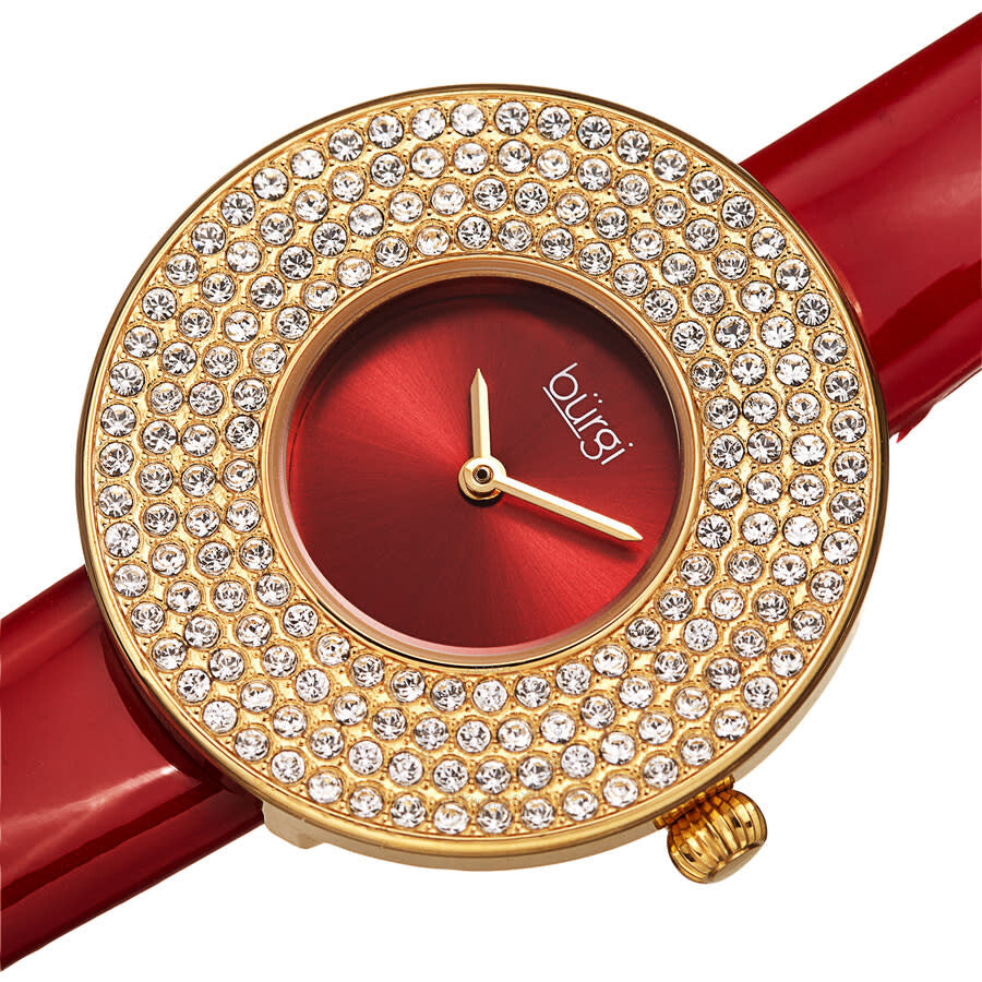 Burgi Quartz Red Dial Ladies Watch BUR272RD - Dawson Watches #2