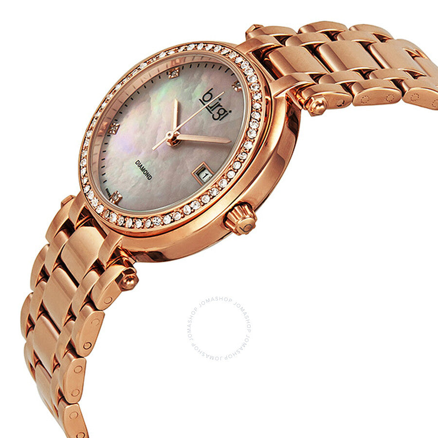 Burgi Quartz Rose Gold-tone Diamond Bracelet Ladies Watch BUR055RG - Dawson Watches #2