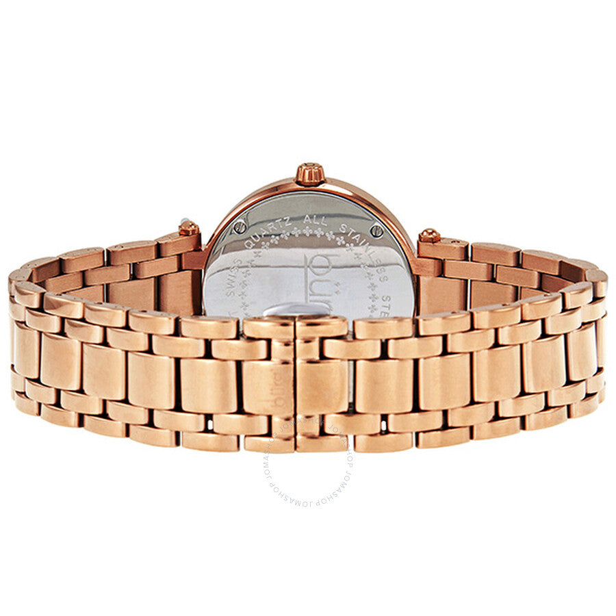 Burgi Quartz Rose Gold-tone Diamond Bracelet Ladies Watch BUR055RG - Dawson Watches #3