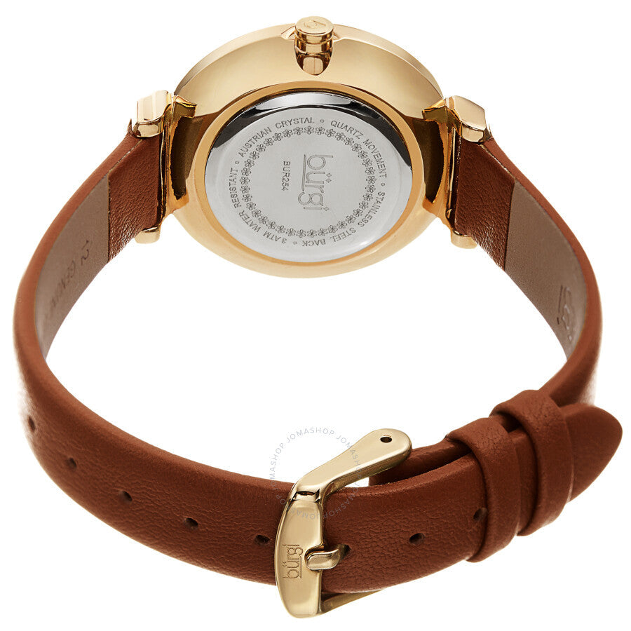 Burgi Quartz Silver Dial Ladies Watch BUR254BR - The Watches Men & Co #4