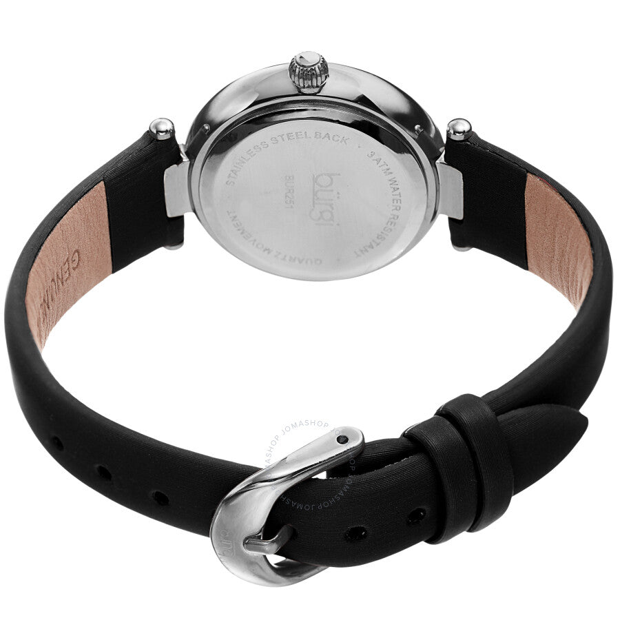 Burgi Quartz White Dial Black Leather Ladies Watch BUR251BK - Dawson Watches #4