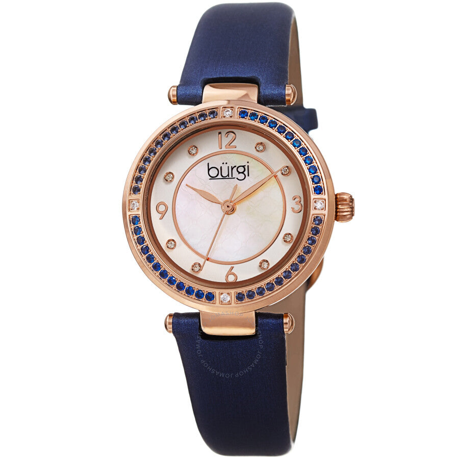 Burgi Quartz White Dial Ladies Watch BUR251BU - The Watches Men & Co