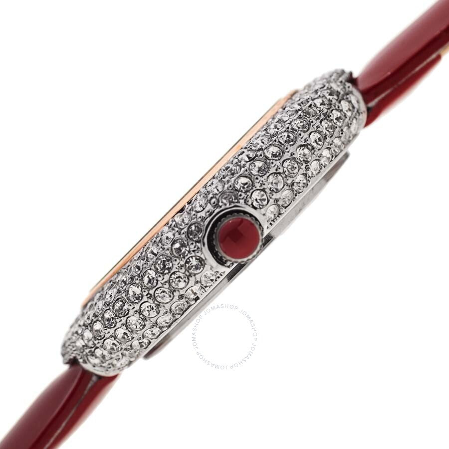 Burgi Swirl Diamond Red Dial Red Leather Ladies Watch BUR209RD - Dawson Watches #3