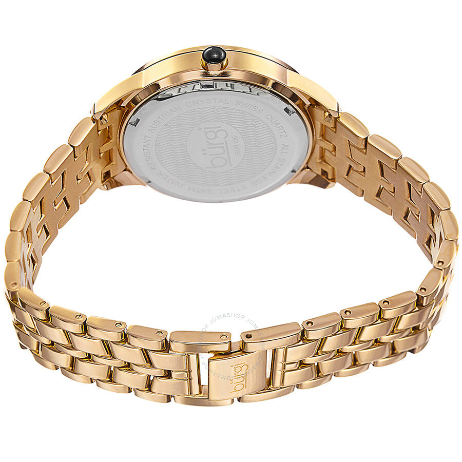 Burgi Silver and Gold Dial Gold-tone Steel Ladies Watch BUR106YG - Dawson Watches #3
