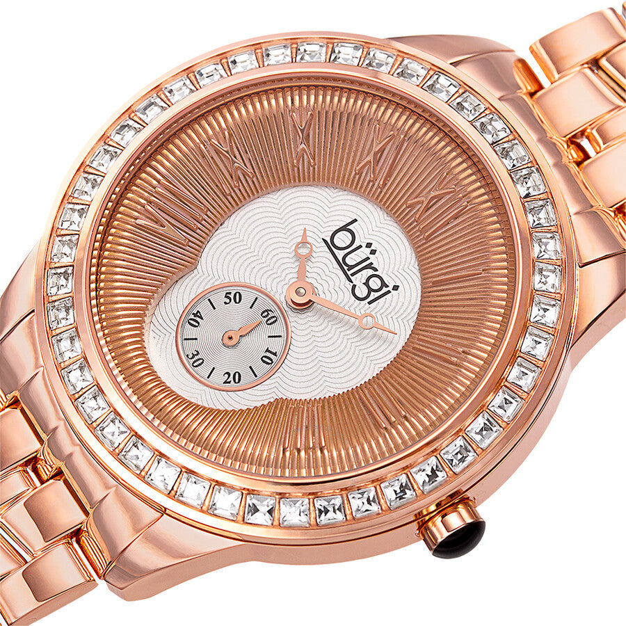 Burgi Silver and Gold Dial Rose Gold-tone Ladies Watch BUR106RG - Dawson Watches #2