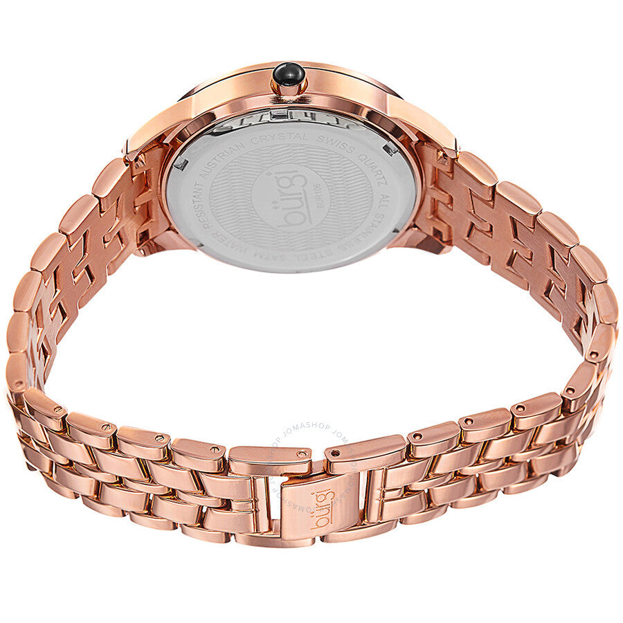 Burgi Silver and Gold Dial Rose Gold-tone Ladies Watch BUR106RG - Dawson Watches #3