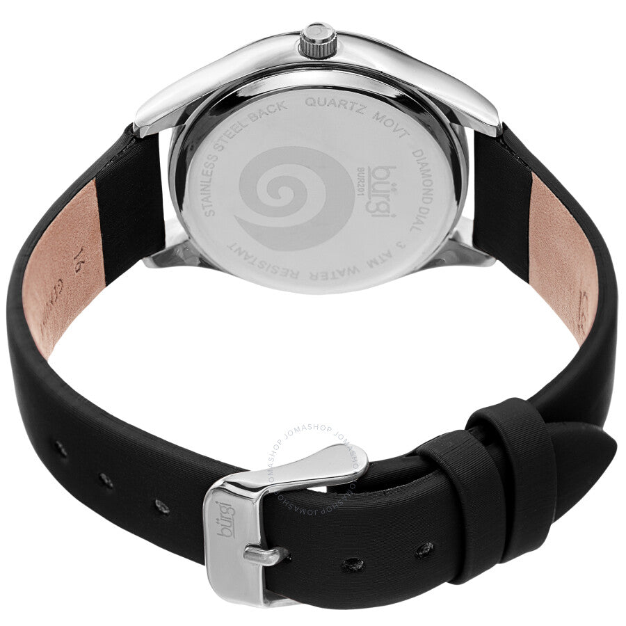 Burgi Swirl Quartz Diamond Black Dial Ladies Watch BUR201SSBK - Dawson Watches #4