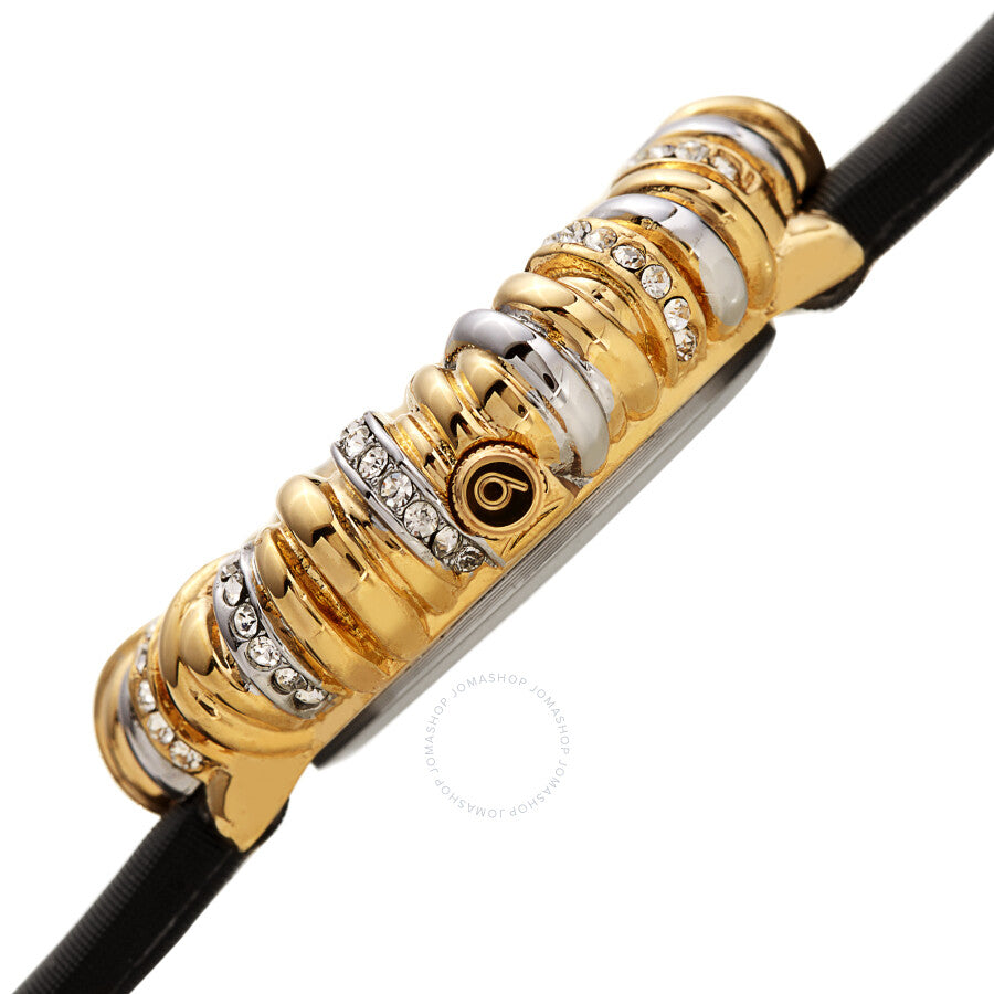 Burgi Twisted Bezel Quartz Crystal White Dial Ladies Watch BUR255BK - Dawson Watches #3