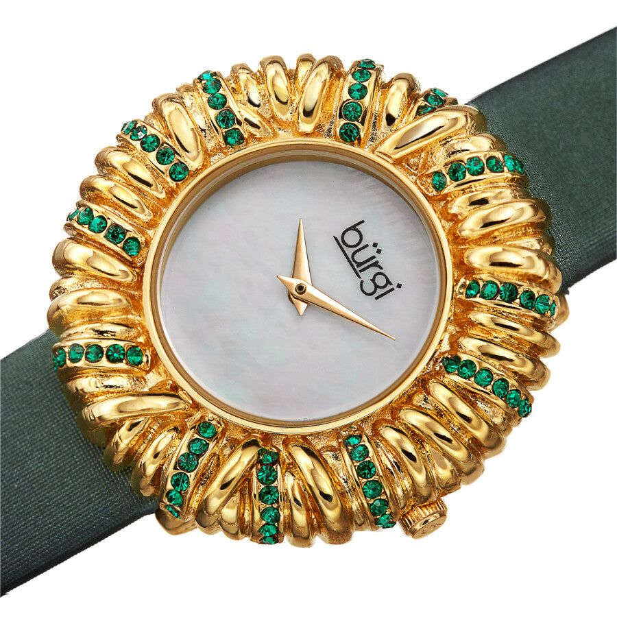 Burgi Twisted Bezel Quartz Diamond White Dial Ladies Watch BUR255GN - Dawson Watches #2