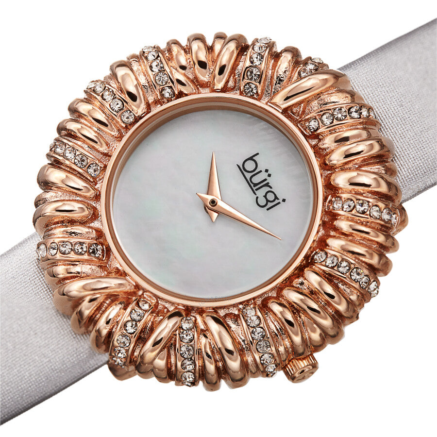 Burgi Twisted Bezel Quartz Grey Dial Ladies Watch BUR255GY - Dawson Watches #2