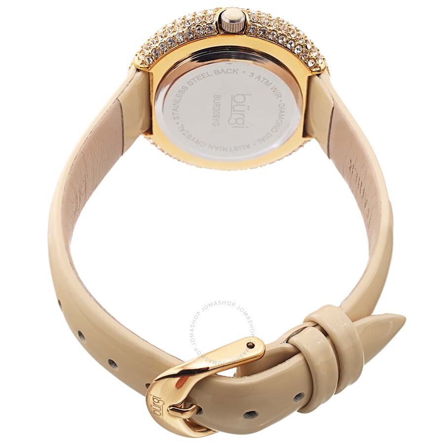 Burgi Swirl Quartz White Dial Ladies Watch BUR209YG - Dawson Watches #4