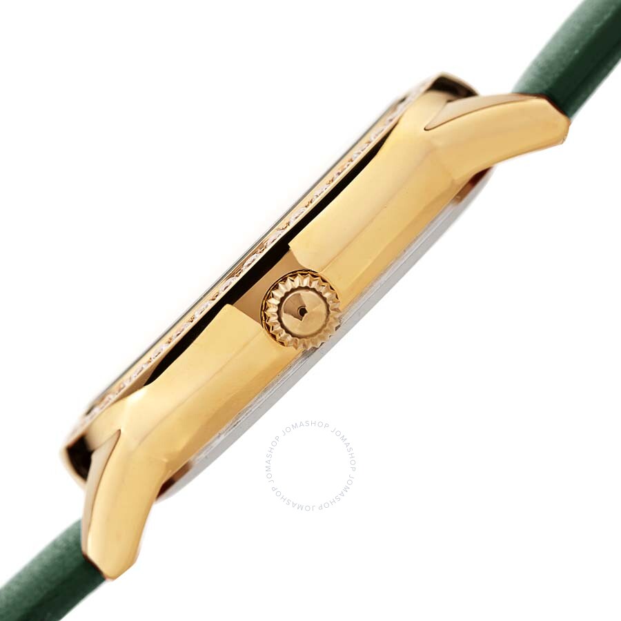 Burgi Diamond White Dial Green Leather Ladies Watch BUR221GN - Dawson Watches #3