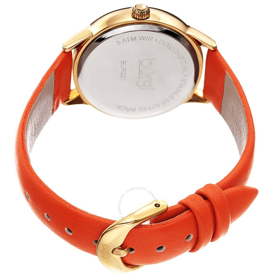 Burgi Diamond White Dial Ladies Watch BUR221OR - Dawson Watches #4
