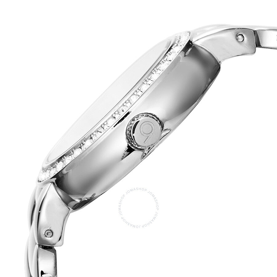 Burgi White Mother of Pearl Dial Stainless Steel Bracelet Ladies Watch BUR084SS - Dawson Watches #4