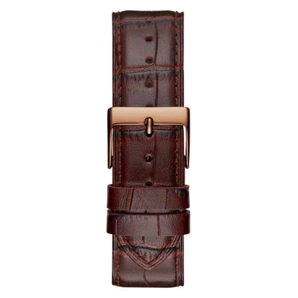 Guess Coffee Case Brown Leather Men's Watch GW0570G2