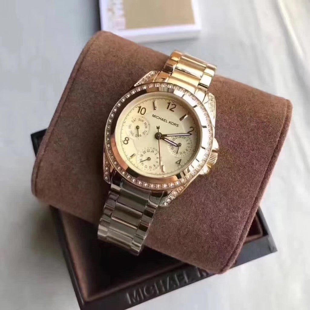 Michael Kors Blair Champagne Dial Gold Ladies Watch MK5639