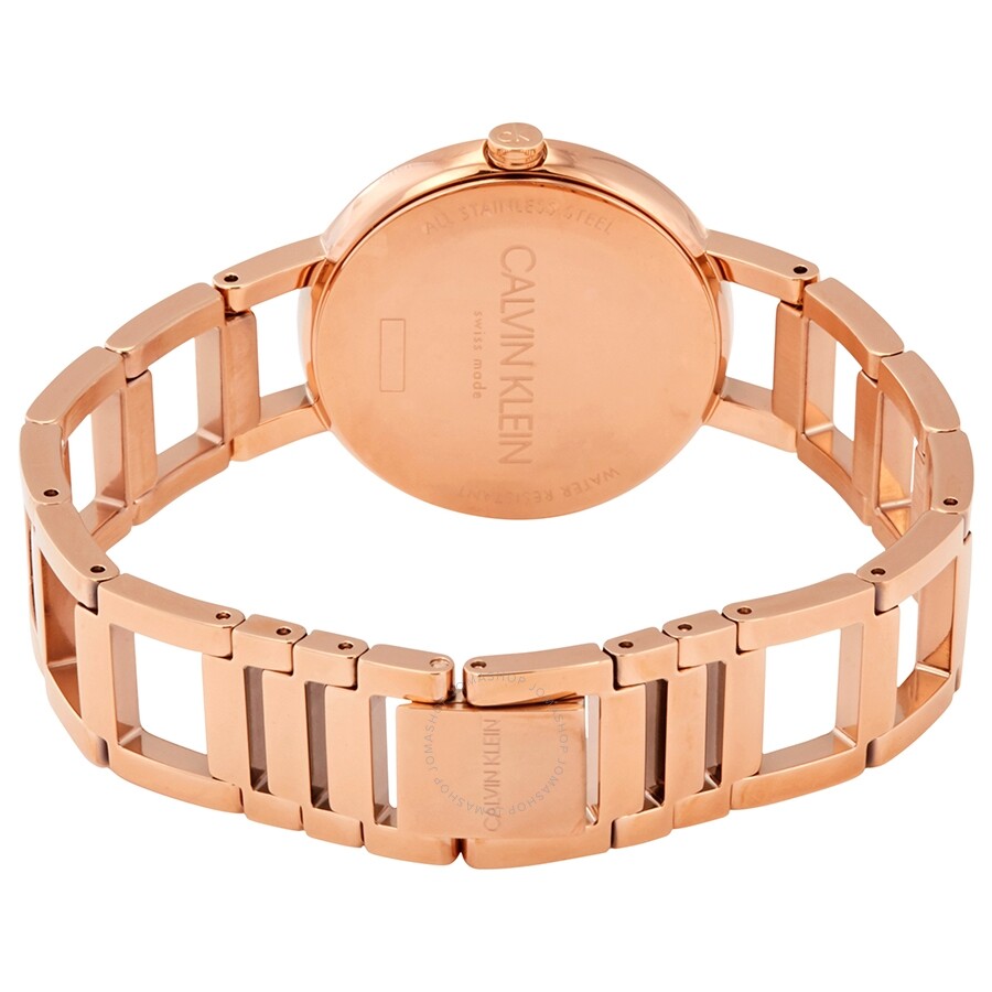 Calvin Klein Cheers Silver Dial Rose Gold PVD Ladies Watch K8N23646 - Dawson Watches #3