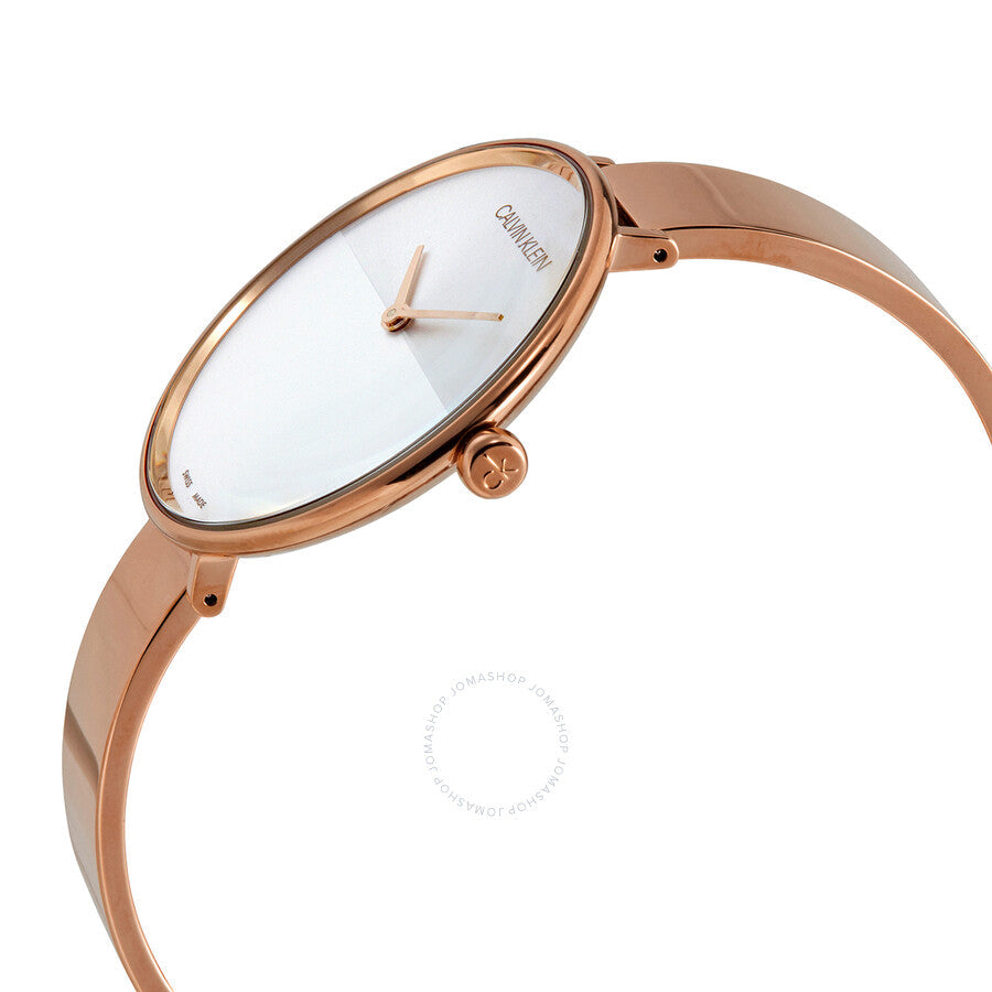 Calvin Klein Rise Quartz Silver and White Ladies Watch K7A23646 - The Watches Men & Co #2
