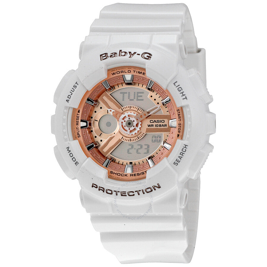 Casio Baby G White Resin Ladies Watch BA110-7A1 - Dawson Watches