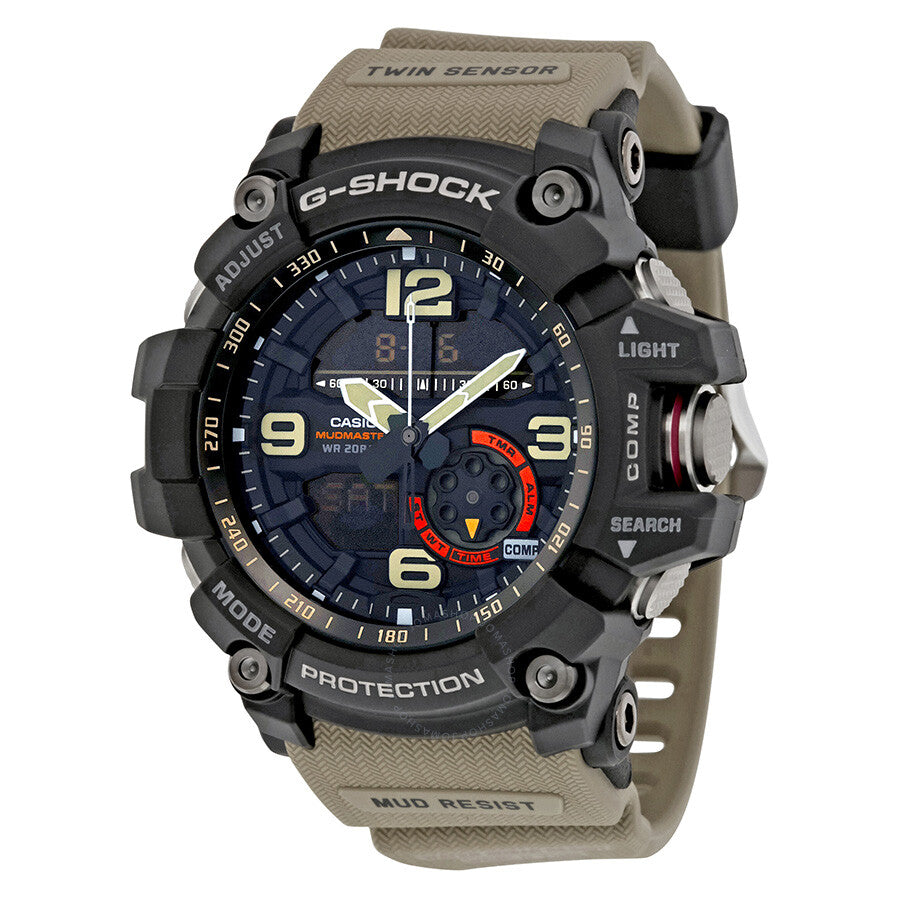 Casio G-Shock Black Dial Tan Resin Strap Men's Watch GG1000-1A5 - Dawson Watches
