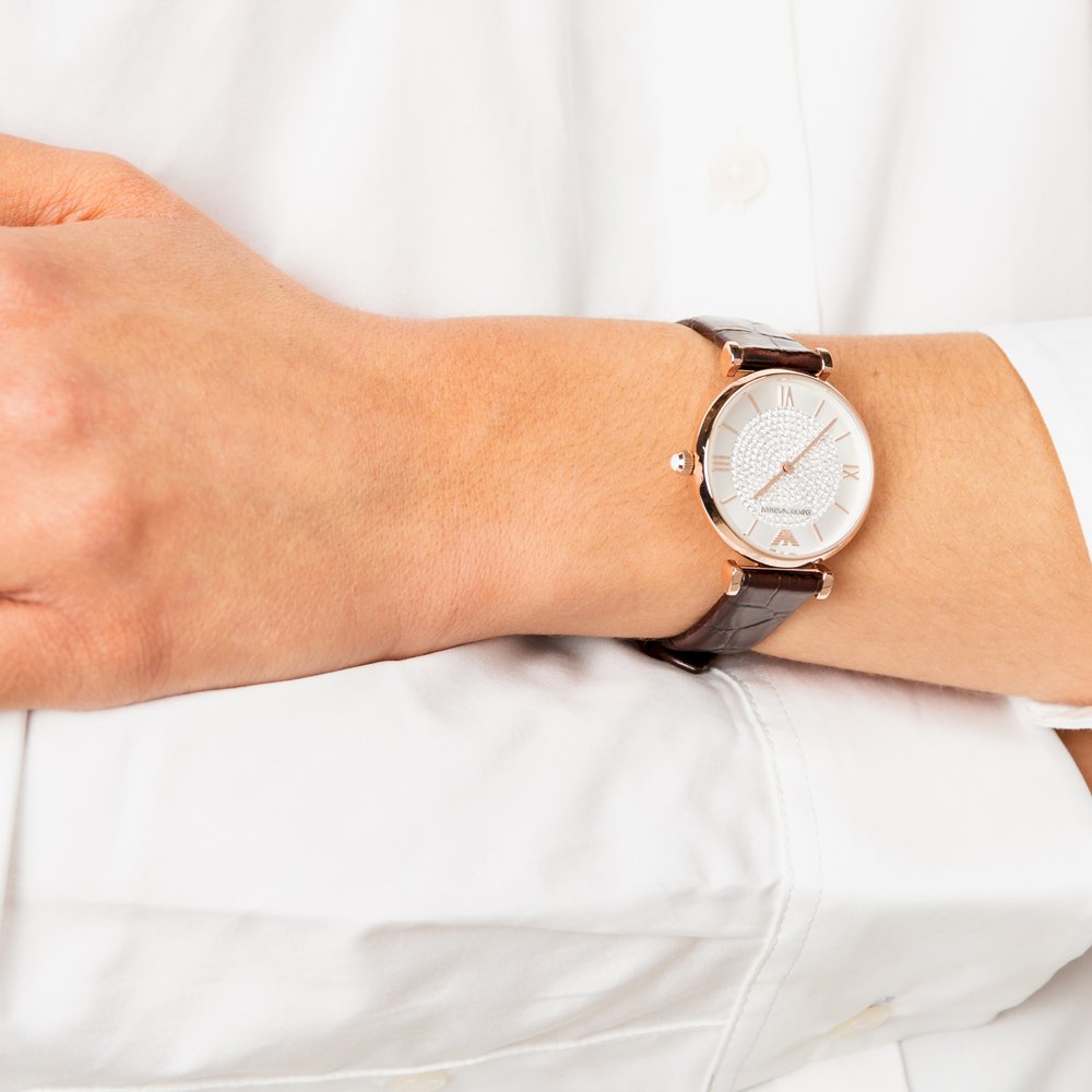 Emporio Armani Gianni T-Bar Crystal Pave Women's Watch AR11269